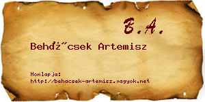 Behácsek Artemisz névjegykártya
